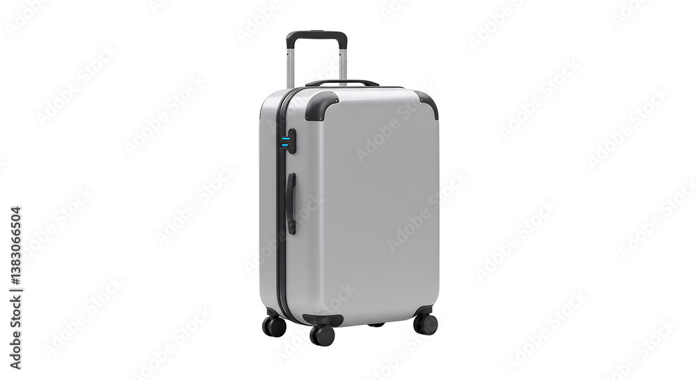 Stylish Silver Suitcase with Smooth Wheels Perfect for Travel Adventures Stylish Silver Suitcase with Smooth Wheels Perfect for Travel Adventures