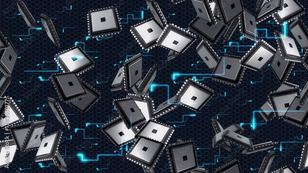 Microprocessor CPU Computer Wallpaper loop tile Swirl. This is a loopable and tileable background Microprocessor CPU Computer Wallpaper loop tile Swirl. This is a loopable and tileable background