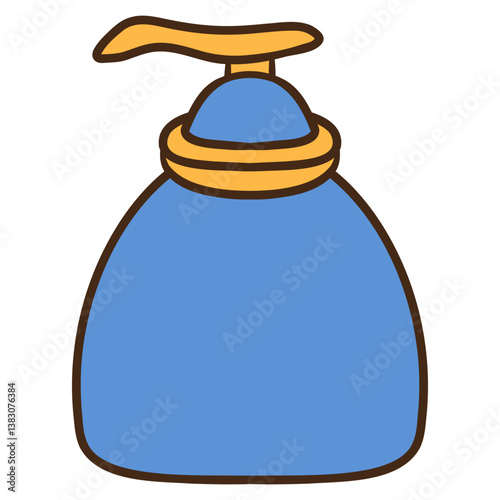 pump bottle of body soap vector illustration
