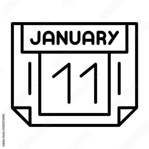 11 January Outline Style Icon