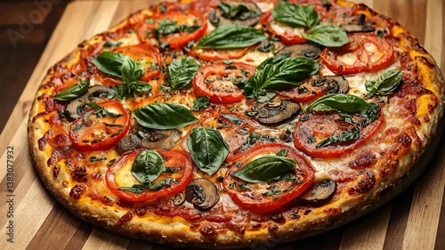 Spicy Sausage Pizza with Jalapeno Toppings and Melted Cheese