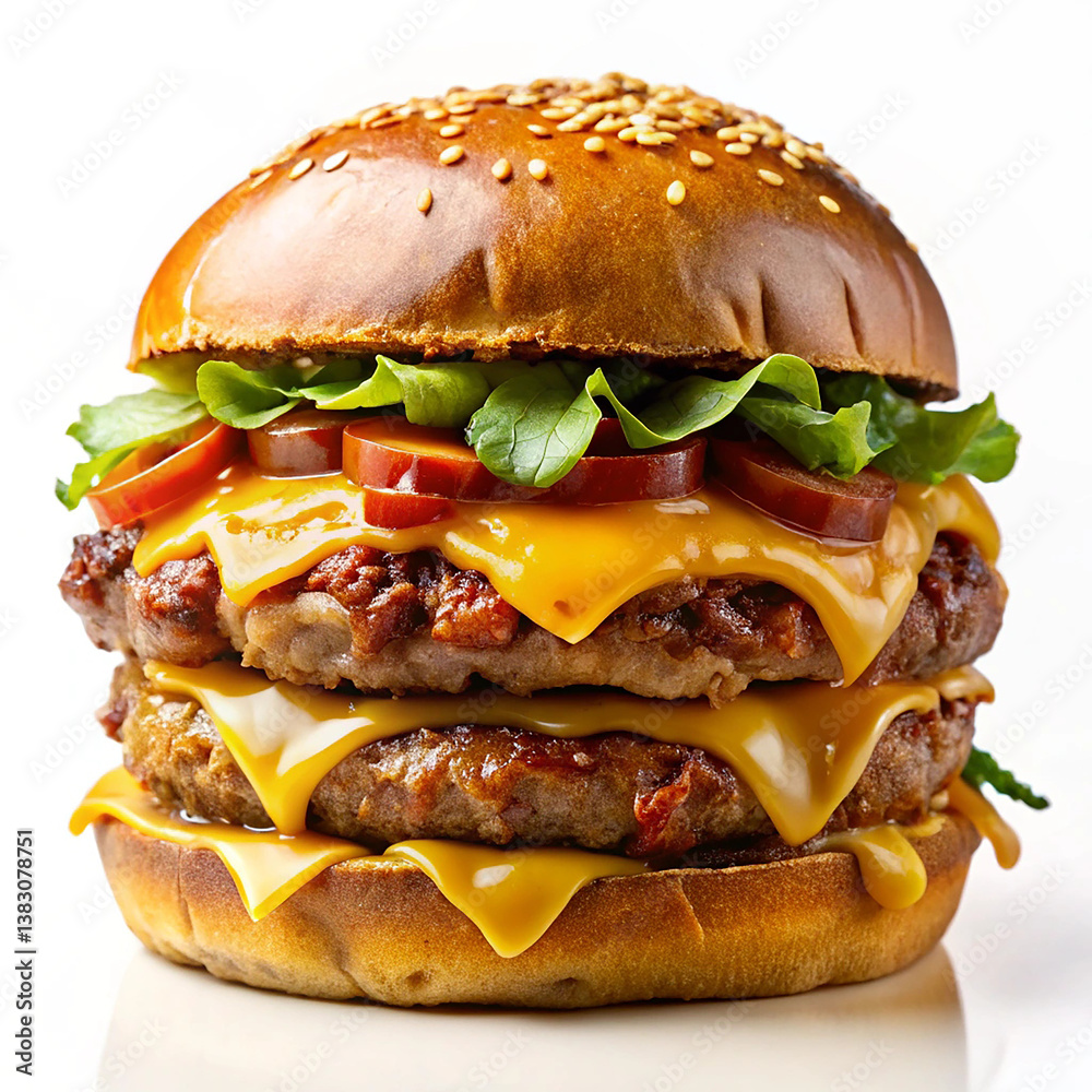 hamburger on a white background hamburger on a white background
