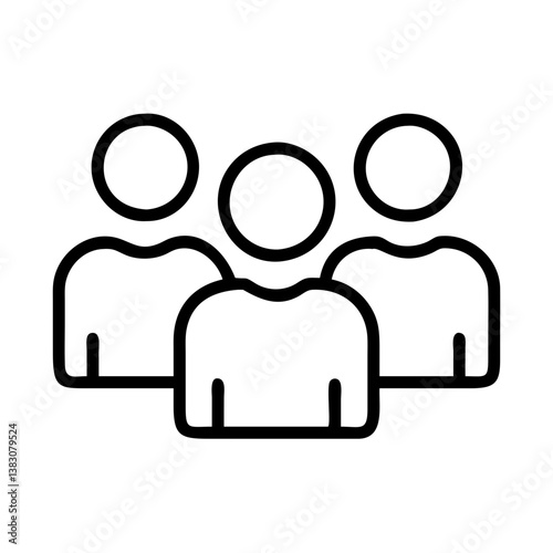 Teamwork and collaboration icon for business website and user group vector symbol for social media 