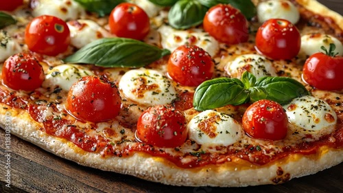 Basil and Pesto Pizza with Sun-Dried Tomatoes