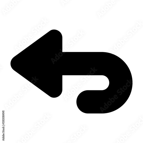 Tableau sur toile Return Arrow Solid Style Icon