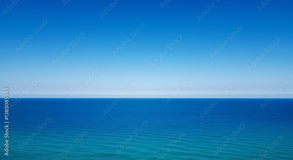 Fototapeta premium Azure Horizon's Embrace AI Generated