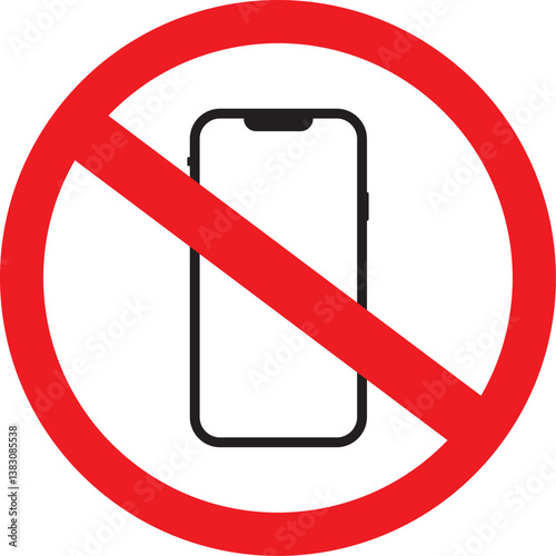 no phone sign isolated on white background