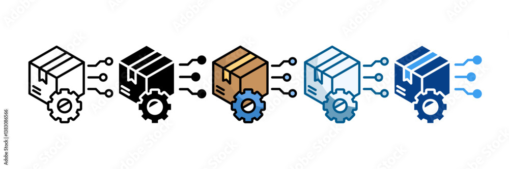 Obraz premium Smart Product Customization Icon Set Multiple Style Collection