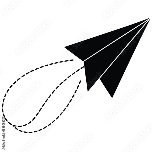 Paper Plane Silhouette Vector