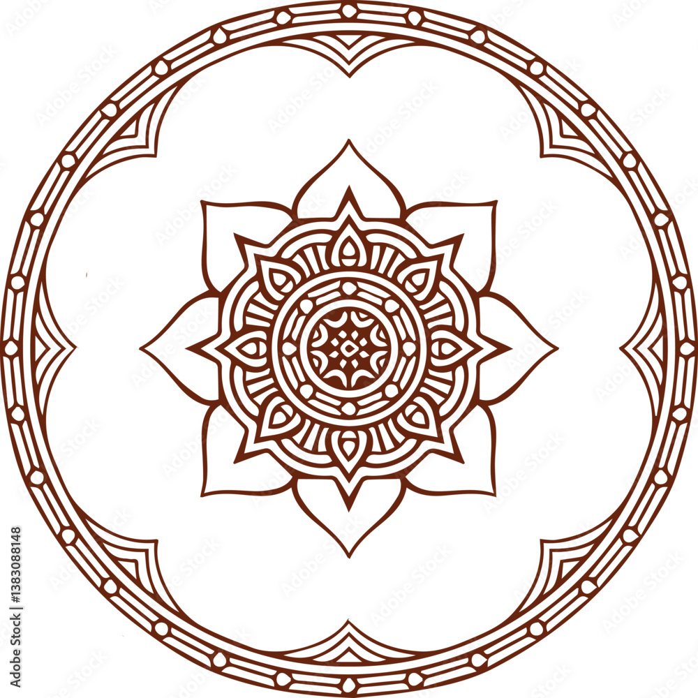 Beautiful flower art and mandala vector design Beautiful flower art and mandala vector design