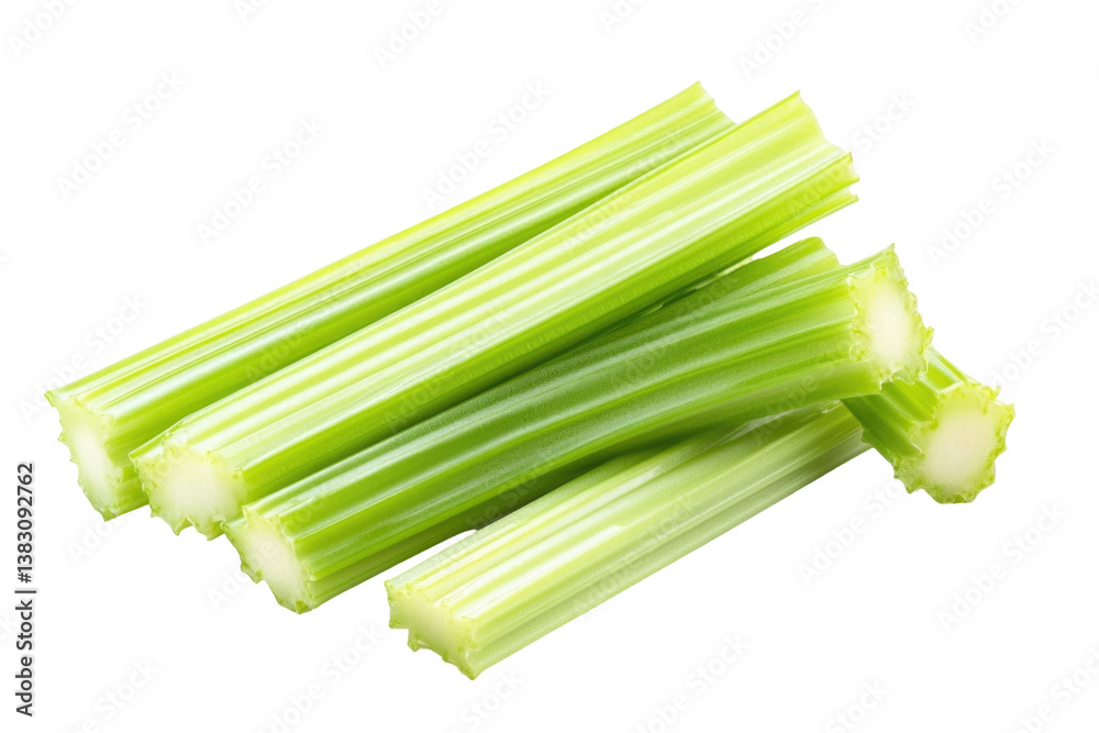 Chopped Celery Stalks on transparent background Chopped Celery Stalks on transparent background