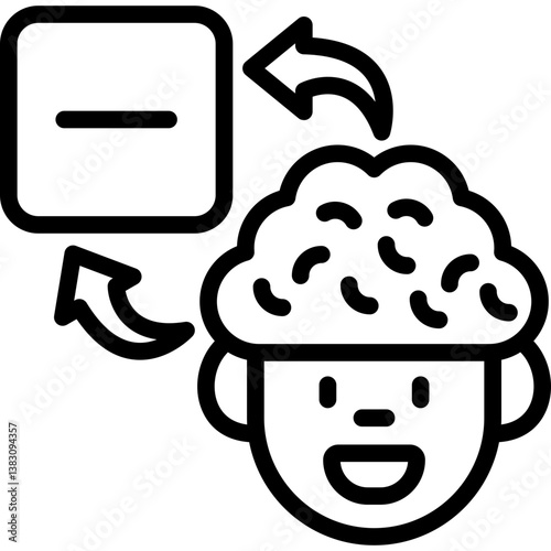 Subtract Think In Mind Icon