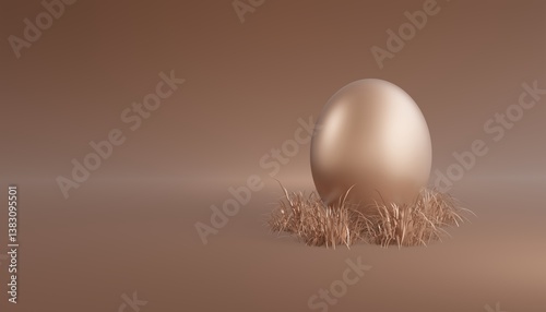 Happy Easter background in trendy chocolate colors