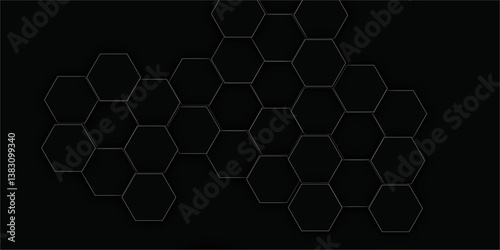 Abstract emboss black Hexagonal Background. Luxury White Pattern. Futuristic abstract honeycomb mosaic white background. geometric mesh   Vector Futuristic minimal honeycomb mosaic red background