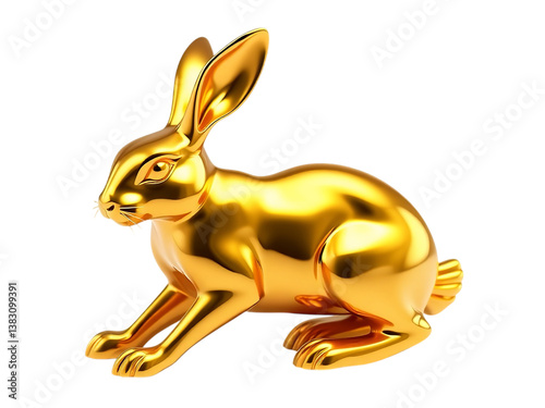 Gilded Getaway - Gleaming Hare Figurine