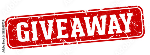 giveaway rectangular sign. giveaway stamp