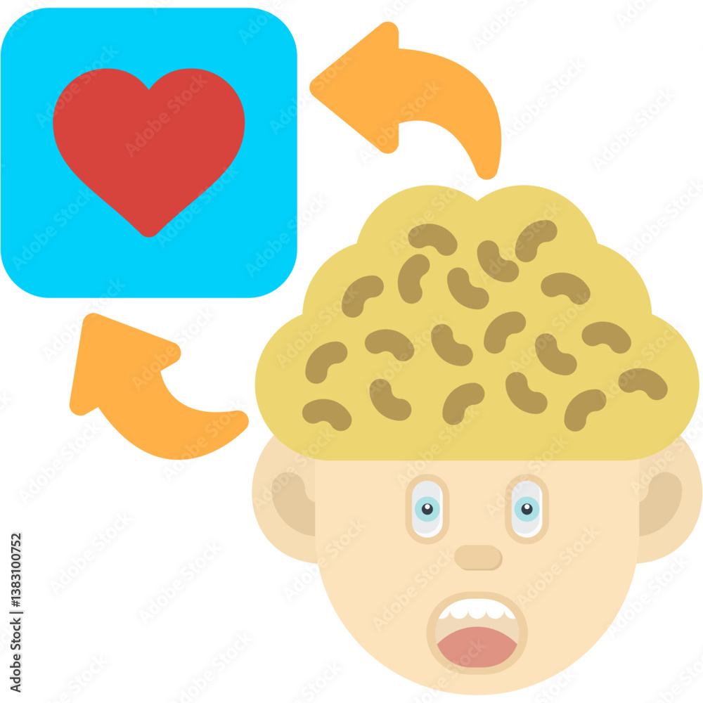 Heart Think In Mind Icon Heart Think In Mind Icon