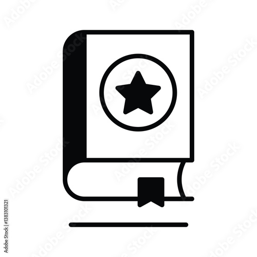 Get this amazing glyph style icon of religious book