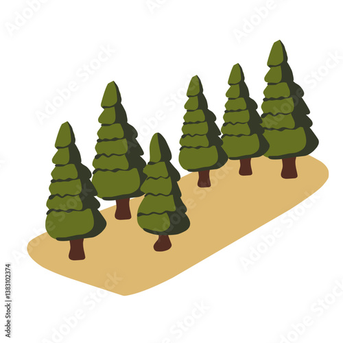 vector illustration of a pine