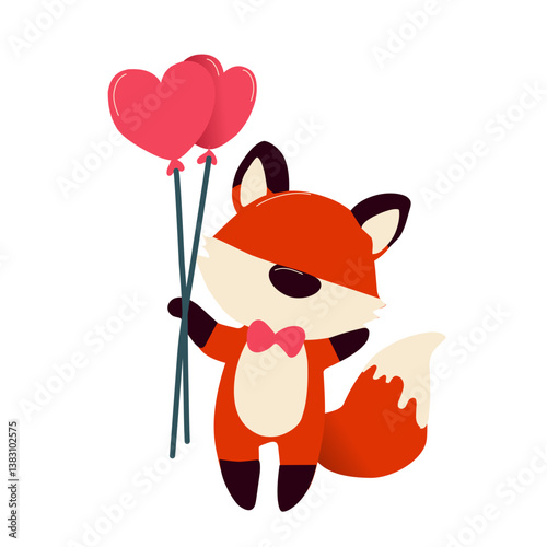 fox with heart