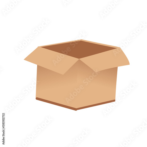 open cardboard box