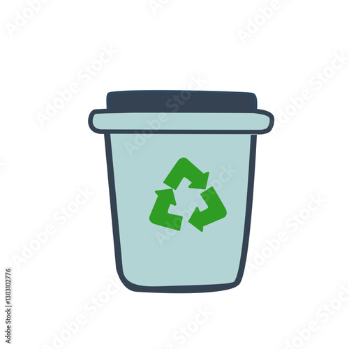 green recycle bin