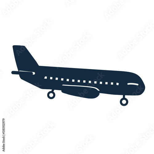 airplane on the white background