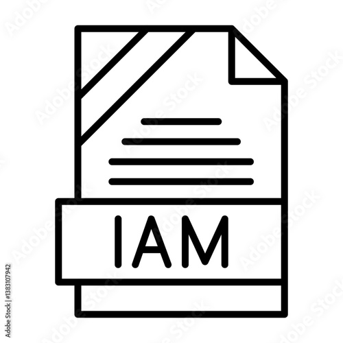IAM File Format Outline Style Icon