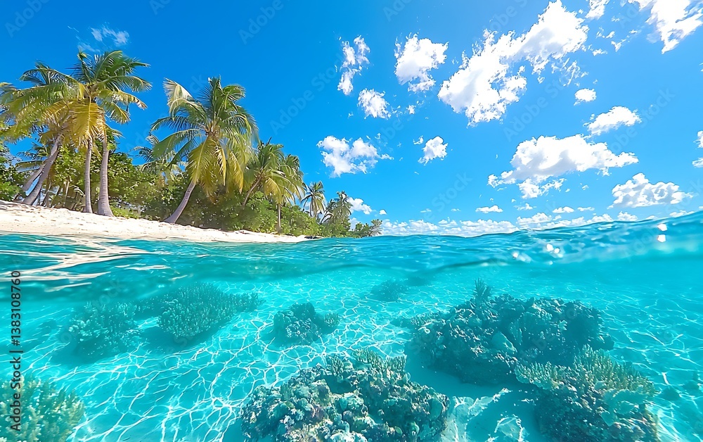 Tropical Island Beach Scene Tropical Island Beach Scene