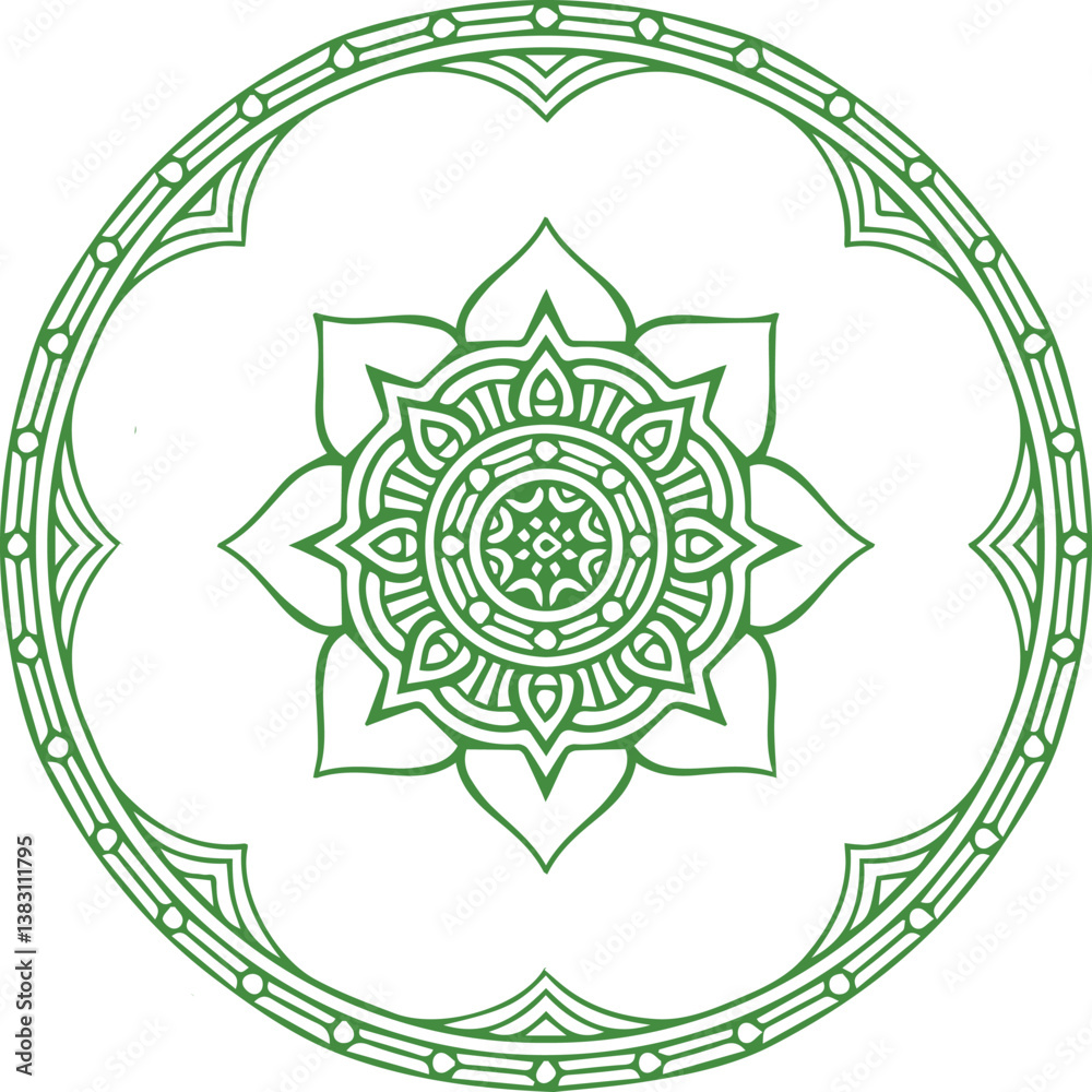 Obraz premium Beautiful flower art and mandala vector design