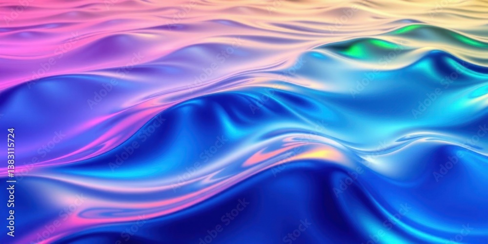 Obraz premium Abstract Colorful Liquid Waves Background Trendy Shiny Fluid Design
