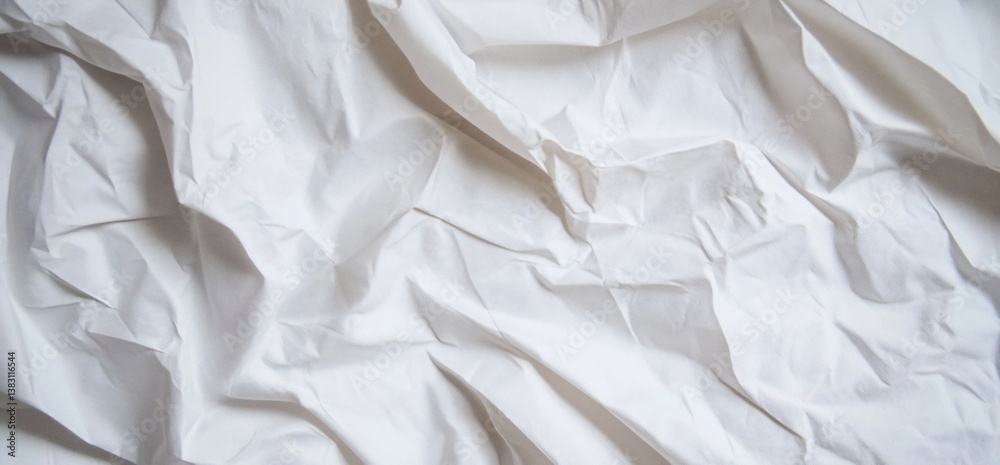 Obraz premium Wrinkled white fabric texture