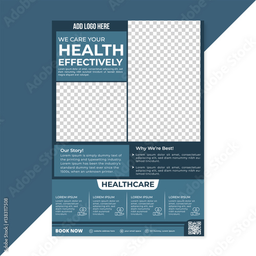 Creative vector medical flyer template