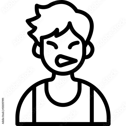 Grimacing Boy Icon