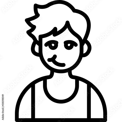Boy Wry Smile Icon