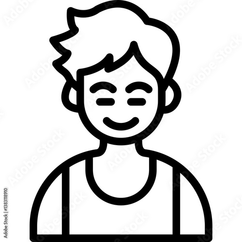Boy Happy Relieved Icon