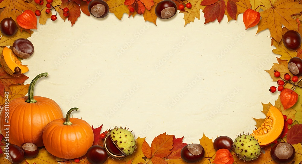 Fototapeta premium Autumn's Golden Embrace AI Generated