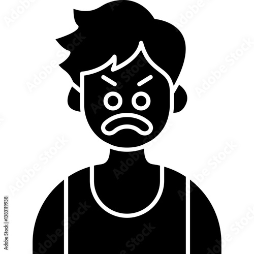 Angry Boy Icon
