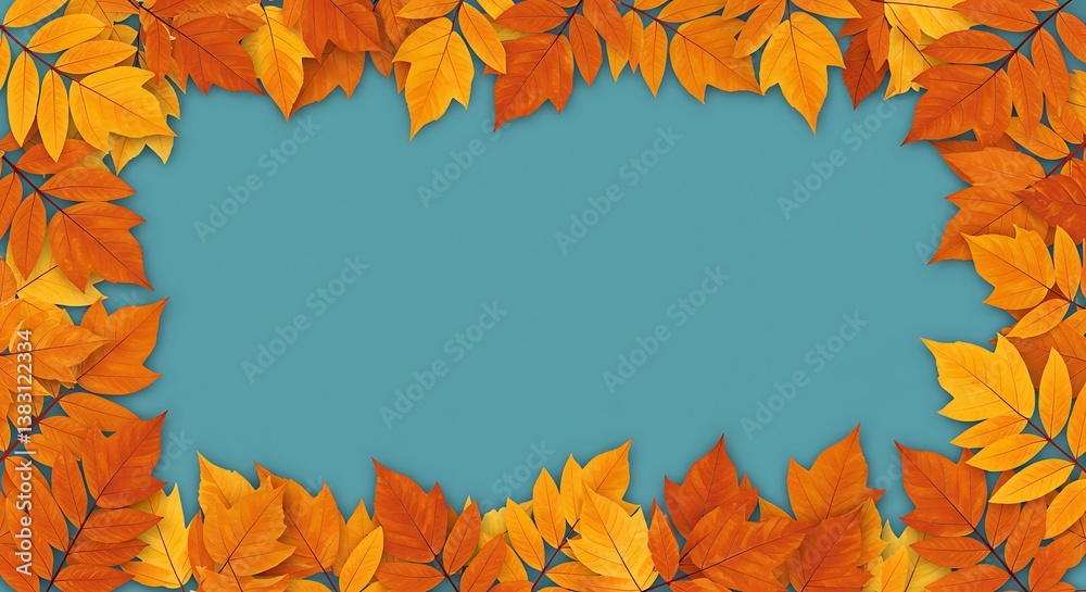 Fototapeta premium Autumn's Embrace AI Generated