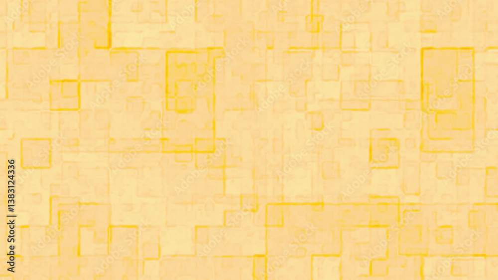Obraz premium yellow rectangles forming abstract patterns on pale yellow
