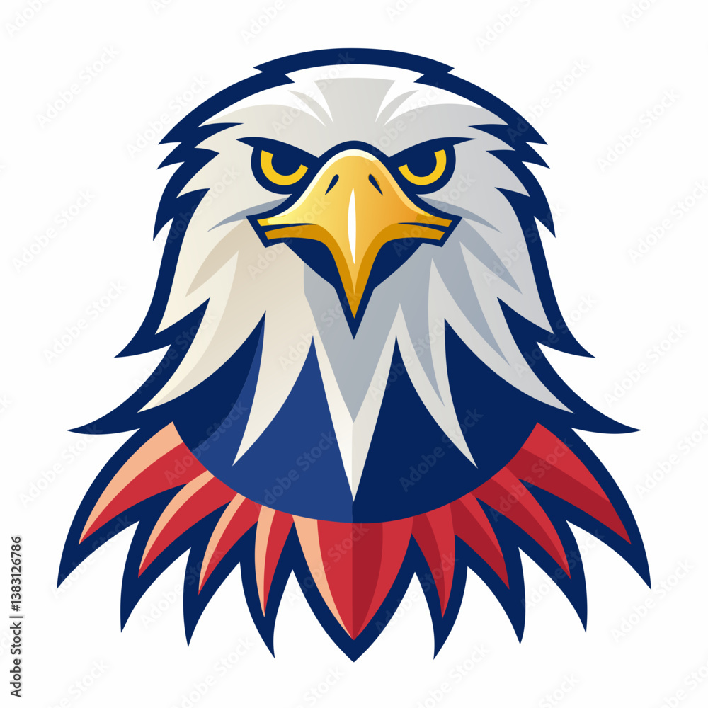 Obraz premium american eagle with flag