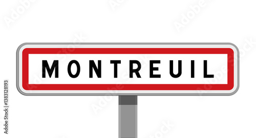 Obraz na plátně Panneau sur poteau central de Montreuil, Seine-Saint-Denis, Île-de-France