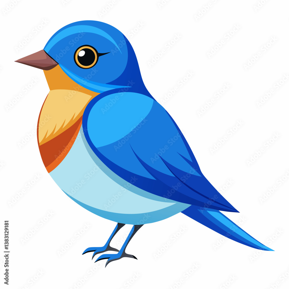 Fototapeta premium blue bird cartoon