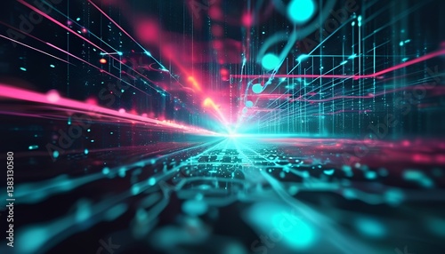 fiber optics background with many light spots