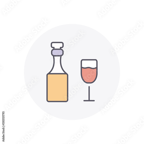 CHAMPAGNE vector icon stock illustration