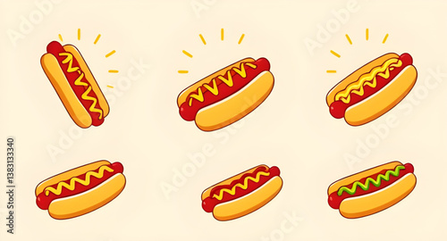 hotdog art icon
