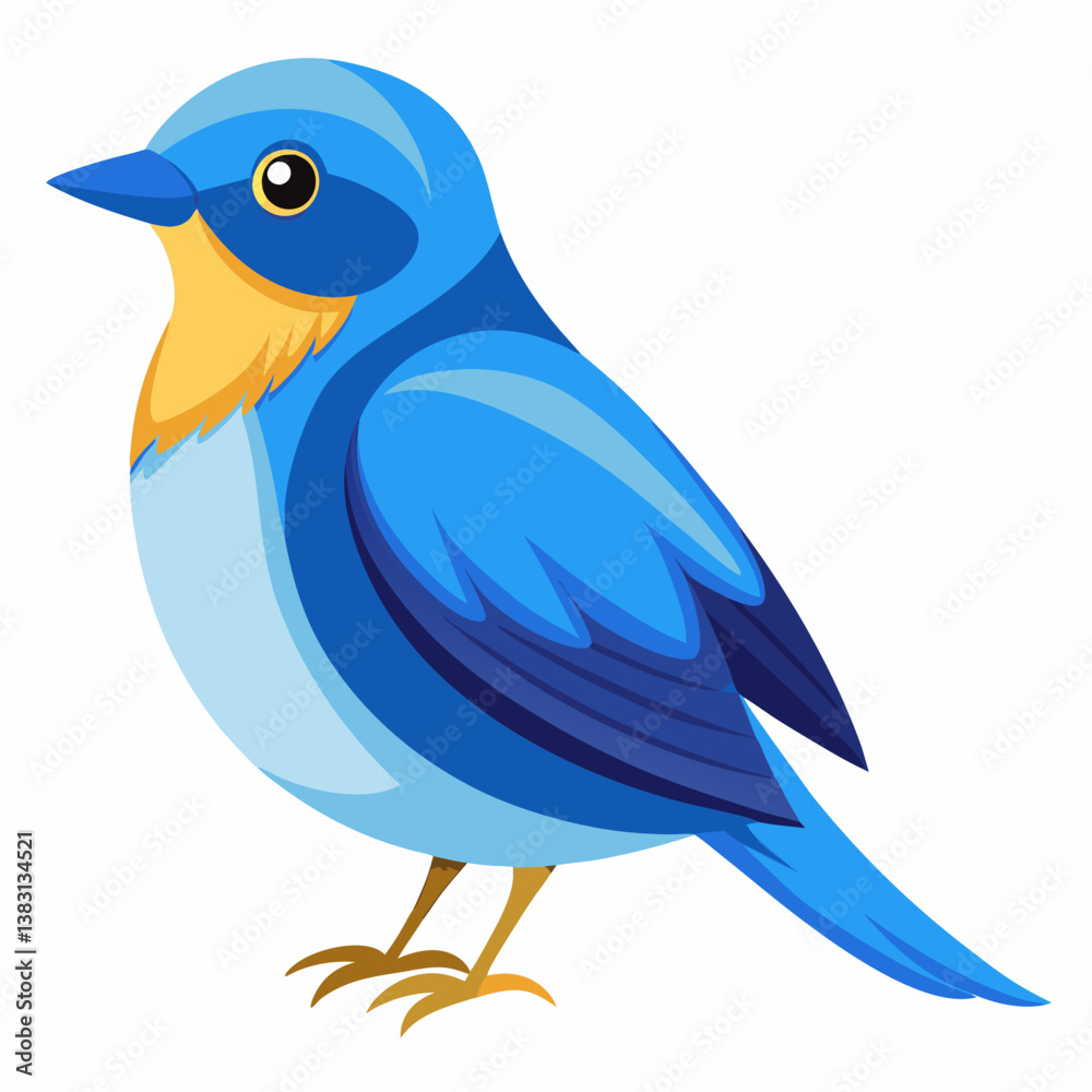 Fototapeta premium blue bird cartoon