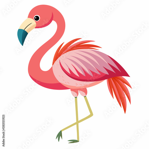 pink flamingo vector
