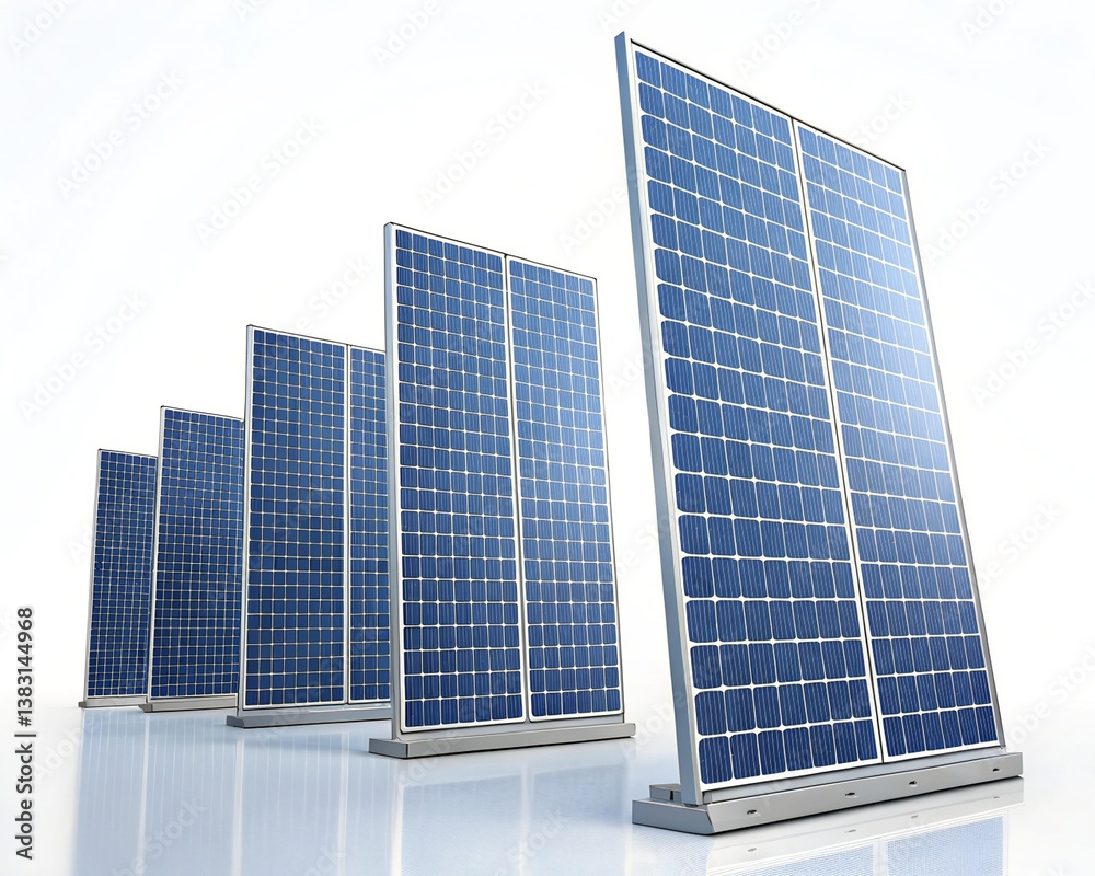 Fototapeta premium Solar Fields in Perfect Geometric Alignment