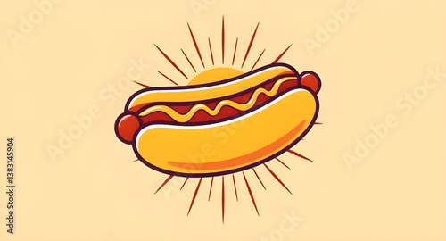 hotdog art icon